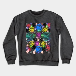 Abstract Spiral Shot - Colorful Mode of Relaxation Crewneck Sweatshirt